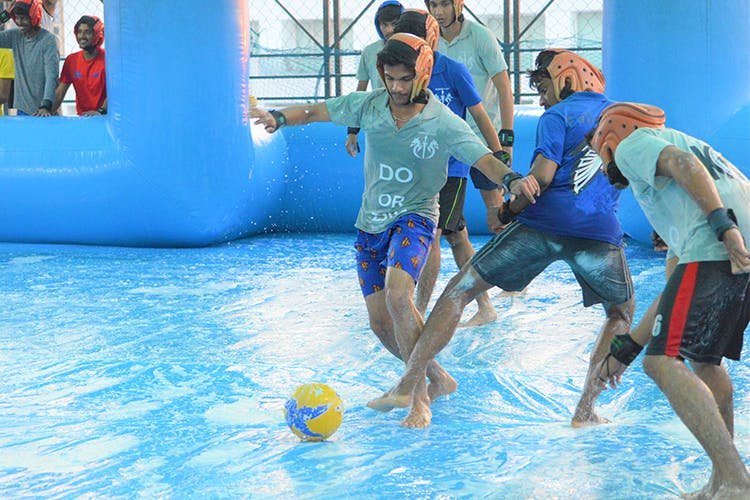 Guests playing at Kick & Splash